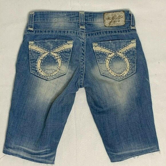 Big Star Liv Denim Bermuda Shorts 26R Med Wash - Picture 6 of 8